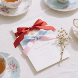 TwinkleTwine Double-Faced Satin 1.5 Inch x 100yds Red Ribbon Premium Double Stitched Edges Eco-Friendly Wedding Gift Wrapping Ribbon for Floral Bouquets Invitations Sewing Party Decorations (Red)