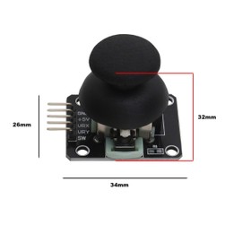 5 Pcs Dual Axis Button JoystickGame Joystick,PS2 Game Joystick Control Stick Sensor,XY Dual-axis Joystick Breakout Module,with Arduino Compatible