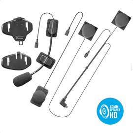 INTERPHONE Sport HD Single Intercom for Motorcycle Helmet with Headphones HD HiFi 40mm 4 Motorcyclists Distance 1km Autonomy 20 Hours Standby 1000 Hours TFT GPS Waterproof Universal