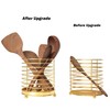 SIEBOLD Kitchen Counter Utensil Holder Gold Ring Metal Frame and