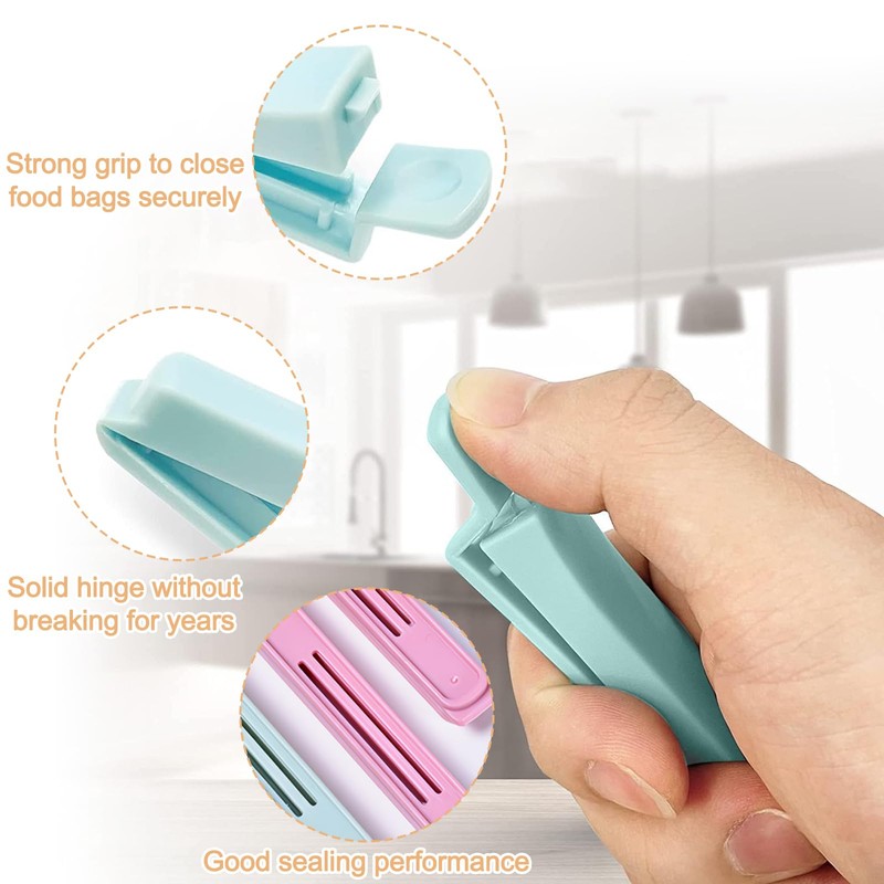10 Pack Large Food Bag Clips, Sturdy Plastic Food Clips,
