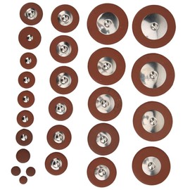 Multi Size Brown Delicate Tenor Sax Pad Kit, Sax Leather Pads, 26 Pieces for Tenor Saxophone Old Part Replacement