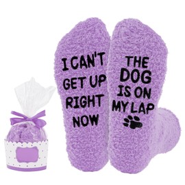 Fun Dog Mom Socks Mother Gifts Socks Mom Birthday Gift for Dog Lovers Purple