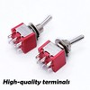 mxuteuk MTS-202 6 Clamp 2 Position DPDT Mini Miniature Toggle