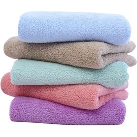 Toallas Faciales de Microfibra Color Rosa para Desmaquillar 5 Piezas Lavables a Máquina y Portátiles Ideales para Uso en Casa y Viaje