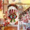 BlissYard Christmas Door Cover Christmas Candy Cane Hanging Banner Whimsical