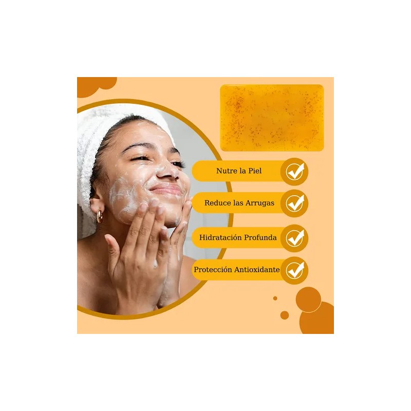 Jabón Cúrcuma Para Baño Facial Corporal Jabón Turmeric 100g