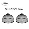 15 Pcs Black Mesh Wig Cap Open top Nylon Net