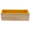 ZOENHOU 3PCS 42oz Soap Molds, Yellow Flexible Rectangular Silicone Soap