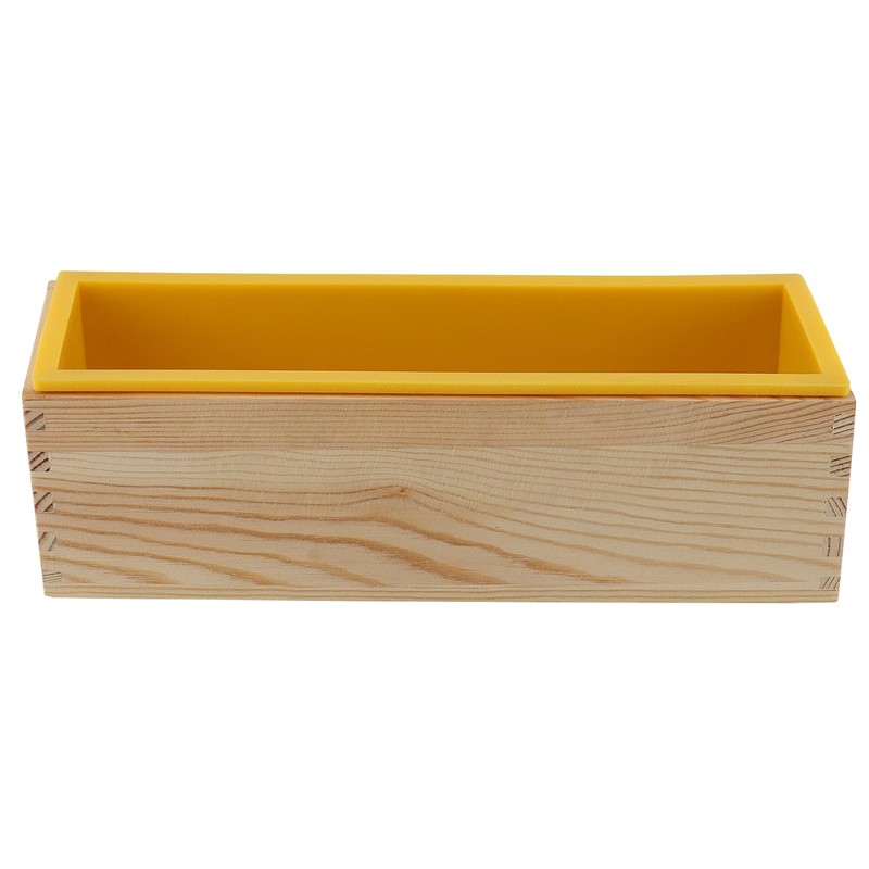 ZOENHOU 3PCS 42oz Soap Molds, Yellow Flexible Rectangular Silicone Soap