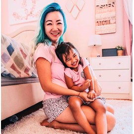 Pink Cheetah Mommy and Me Outfits Matching Mom Daughter Mothers Day Clothing Shirts Shorts Set (2t)