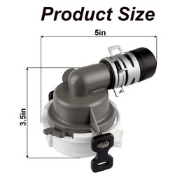 SEIWEI Dishwasher Drain Pump Assembly Replacement Compatible with Models LDT9965BD, LDT9965BD/00, LDF7774ST, LDS5774ST, LSDF9969BD, LDF7774BD, LDF7551BB, etc.