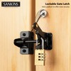 SANKINS Self-Locking Gate Latch with Spring Cable Pull for Wooden