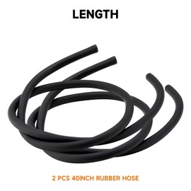 Roastove Natural Gas or LP Gas Manifold Pressure Test Kit Accessories, 2X 40 inch Rubber Hose, 1/8" NPT Male Brass Fitting for Replacement