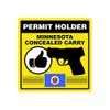 fagraphix Minnesota Concealed Carry Permit Holder Sticker Self Adhesive Vinyl
