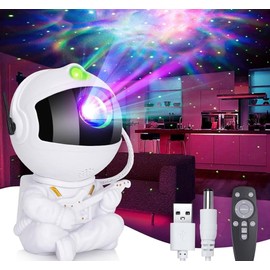 422 Store Astronaut Galaxy Projector Night Light with Remote Control – Classic Design (Guitar White)
