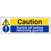 V Safety Caution Switch Off Before Removing Guards - Landscape