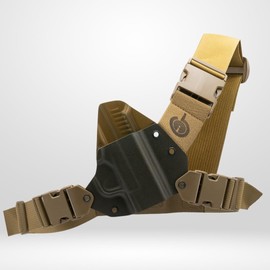 Kenai Chest Holster for a Springfield XDM 10mm (MAS Grey/Coyote) (Right)