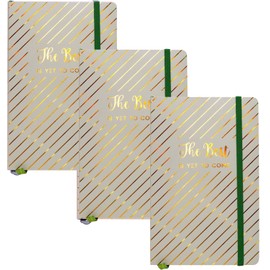 Pukka Pad, Haze A5 Journal - 8.2 x 5.11in, Notebook with Elasticated Closure - Green, 3-Pack