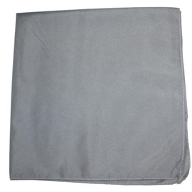 Mechaly Solid Colors 100% Cotton Bandana (Grey)