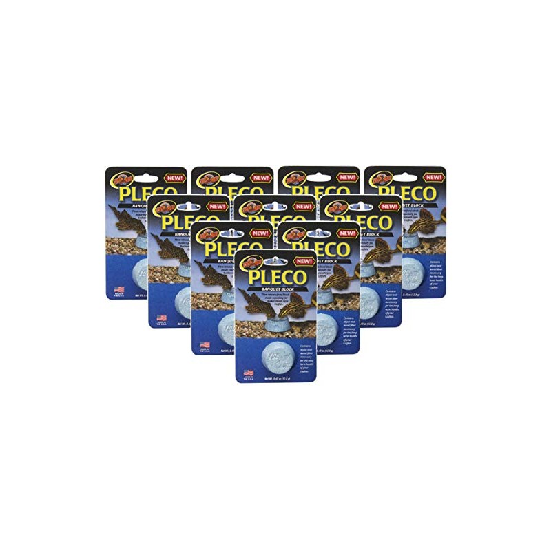 Zoo Med Laboratories 10 Pack of Pleco Banquet Blocks, 1