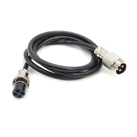 1.64 ft GX16 4 Pin Male to Female Cable, GX16 4Pins Female to Male Head Aviation Cordset Electrical Connector Panel Mount Circular Metal Adapter Cordset for Ships 7A 125V 20AWG (0.5meter)