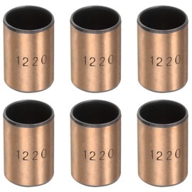 sourcing map Sleeve Bearings 12mm Bore x 14mm OD x 20mm Length Plain Bearings Wrapped Oilless Bushings for Sliding Parts of Machinery, 6pcs