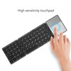 Round Key Bluetooth Foldable Keyboard with Touchpad Universal 140mAh Wireless