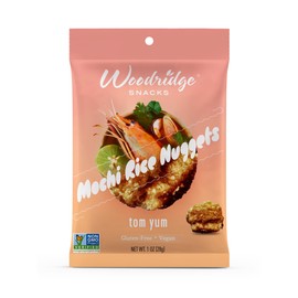 Woodridge Snacks | Mochi Rice Nuggets | Tom Yum Flavor | 6 Pack | 1.0 OZ (28g) Single-Serve Bags