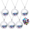 Framendino, 6 Pack Floating Locket Necklace Charms Memory DIY Round