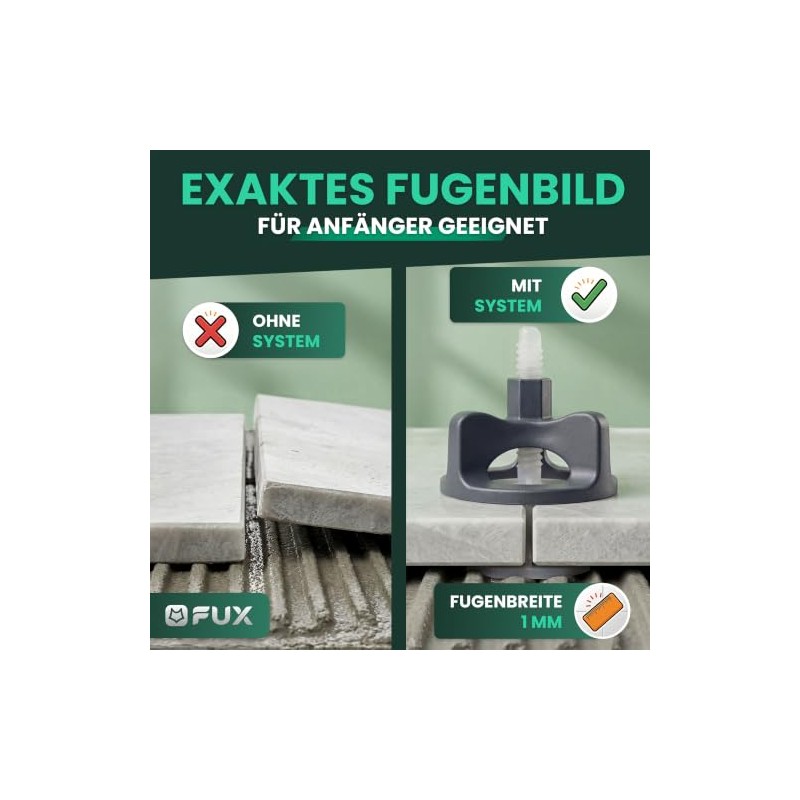 FUX Tile Levelling System 1 mm, Pack of 2500 Thread