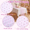 Pink Bow Tulle Table Runner Glitter Metallic Foil Fabric 29