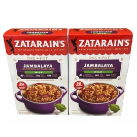 Zatarain's New Orleans One Pot Mild Jambalaya Mix 8 oz (2 pack) Zatarains