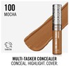Rimmel London, Multi-Tasker Concealer, 100 Mocha, Crease-Proof, Transfer-Proof, Waterproof, Up