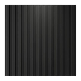 Art3d Slat Wall Panel, 3D Fluted Textured Panel 12-Tile 19.7 x 19.7in. - Cover 32 Sq.Ft., Black