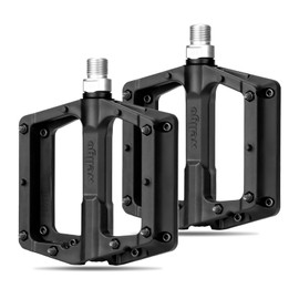 Hycline MTB/BMX/Road Bike Pedals - 9/16 Inch Non-Slip Platform, Sealed Bearing, Boron Steel, Lightweight - Universal Fit (Black)