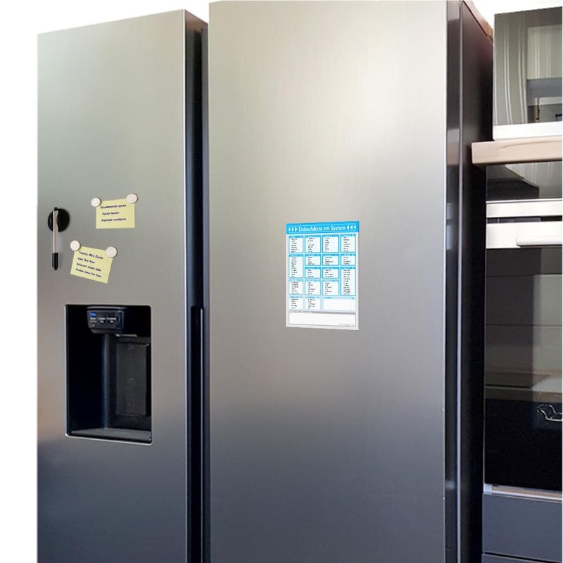 PRICARO 3 x A5 Blue Magnetic Shopping List System 50