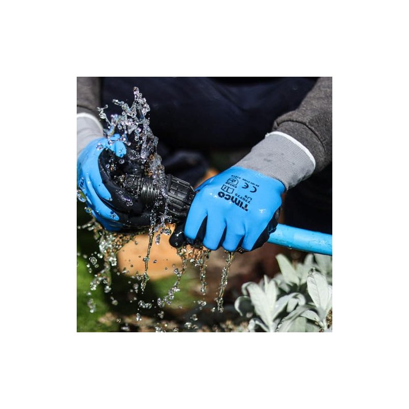 Timco - Waterproof Grip Gloves - Sandy Nitrile Foam Coated