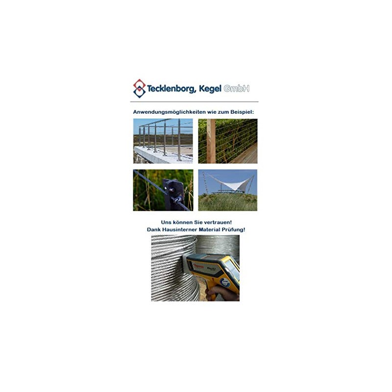 Stainless Steel Rope Set 20 m 7 x 7 -