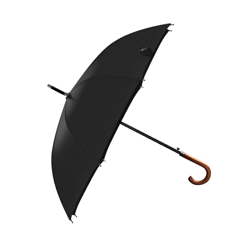 Long Umbrella Long Wooden Handle Windproof Retro Style Water Resistant