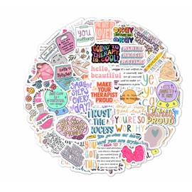 100Pcs Self Care Stickers for Water Bottle and Laptop - Self Care Party Favors & Decorations, Waterproof Vinyl Decals, Wellness and Motivational Stickers