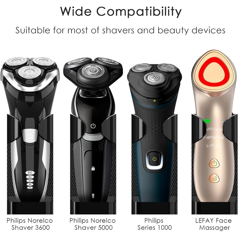 AQQUP 調節可能な電気シェーバーホルダー 壁取り付け 2パック 粘着式カミソリハンガー 電気カミソリ バスルームシャワーオーガナイザー ブラック