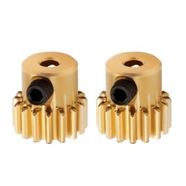 eMagTech 2Pcs RC Car Motor Pinion Gear 2.3mm Shaft 48DP M0.6 16T Motor Gear Compatible with 370 380 390 Motors for 1/12 and 1/16 RC Cars