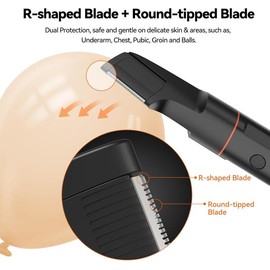 Shaver for Men,6-in-1 Body Hair Trimmer with Ceramic Blades NO Nick & Irritation,LED Display & Battery,Waterproof Wet/Dry Groin Grooming Kit, Travel Lock, Perfect Gift! Waterproof LED Body Hair Trimmer maquinas  de  afeitar type-c usb rechargeable