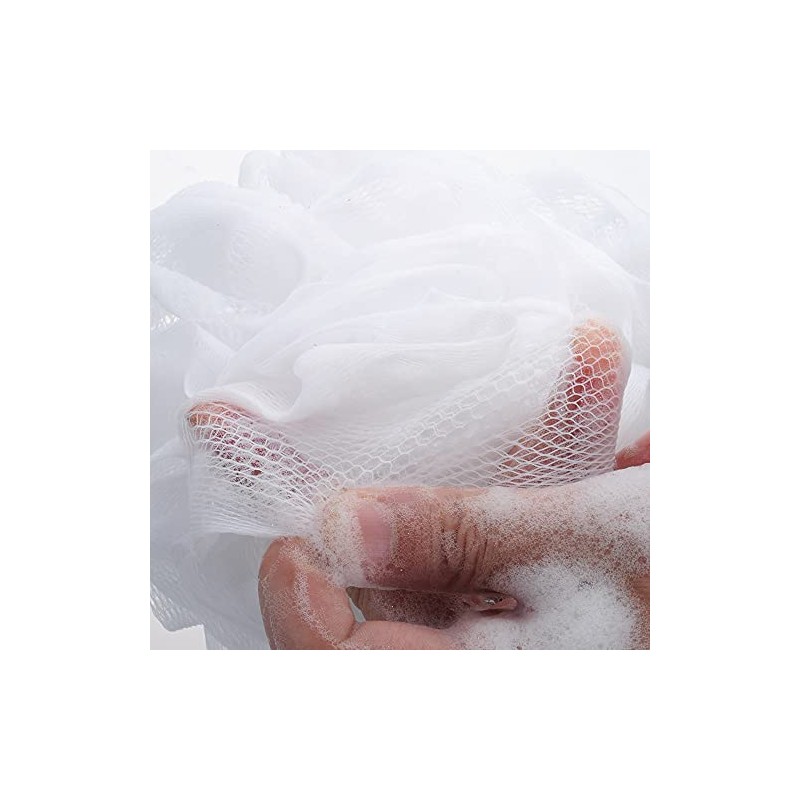 Lote de 4 esponjas de malla para baño (60 g),