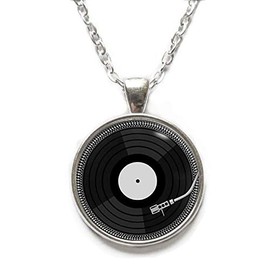 Ni36uo0qitian0ozaap Retro Music Necklace DJ Vinyl Necklace Vinyl Record Necklace Pendant Jewelry Gift,TAP086