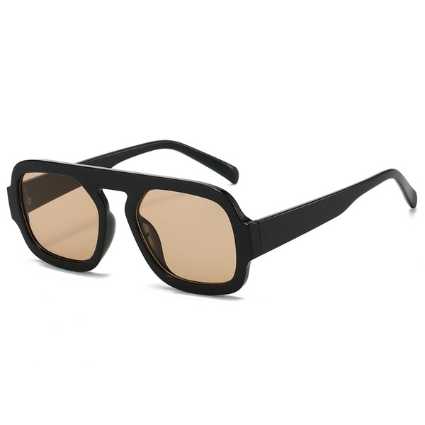 Mirkcittle Trendy Square Aviator Sunglasses for Women Men Retro Flat