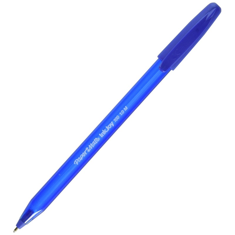 Ballpoint Stick Pens, Medium Point, 8/PK, Blue, Sold as 1