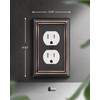 DEWENWILS 4-Pack Duplex Wall Plate, Metal Wall Outlet Cover for