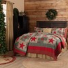 VHC Brands Forreston Ninepatch Queen 90x90 Quilt, Red